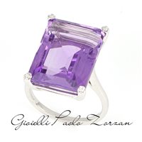 Anello Zorzan Gioielli Donna in Oro bianco Ametista 13.71 Ct ANPZ2505 - ANPZ2505